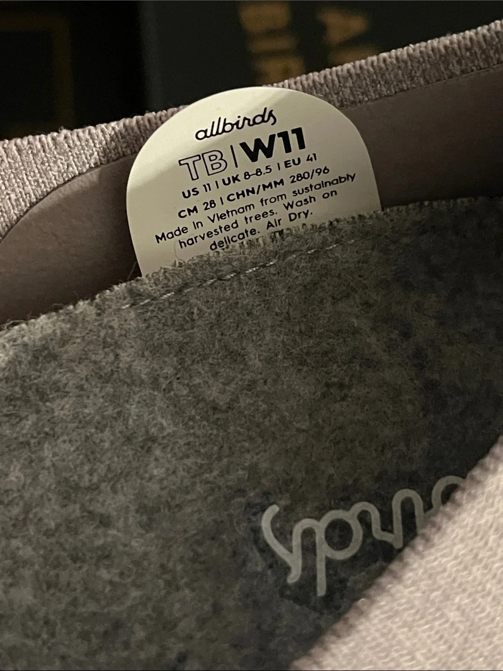 New In Box Allbirds Womens Tree Breezer Knit Flats in Lavender Tone Gray Size 11